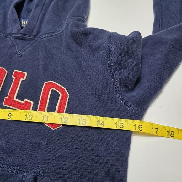 Polo Ralph Lauren Boys Hoodie Youth Size 7 Navy Blue Hoodie Sweatshirt Thrashed - Picture 8 of 8